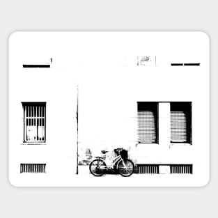 Black and white bicycle Sticker